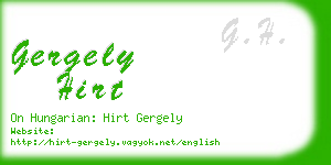 gergely hirt business card